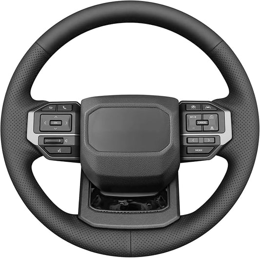 MEWANT Hand Stitch Steering Wheel Cover for Toyota Land Cruiser 2024-2026, Custom Fit DIY Wrap Interior Accessories