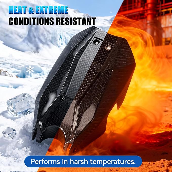 Funparts Real Carbon Fiber Battery Cover for Talaria Sting R MX4, Electric Dirt Bike Battery Guard Protect Warp for Talaria Sting MX4 MX3, High Strength Natural Lluster Colorfast