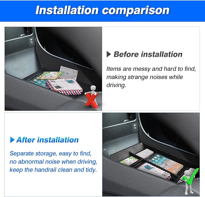 Autorder Center Console Bottom Organizer for 2023 2024 2025 Toyota bZ4X/ Subaru Solterra Accessories Lower Center Console Storage Tray