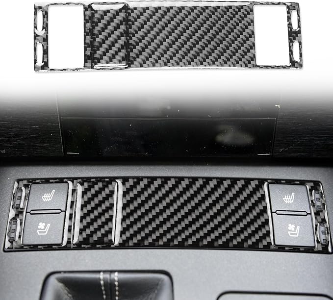 Soft Carbon Fiber Car Interior Heating Control 2/Piece Decorative Sticker for Lexus RC300 350 200T 15-24 Carbon Fiber Interior Accessories