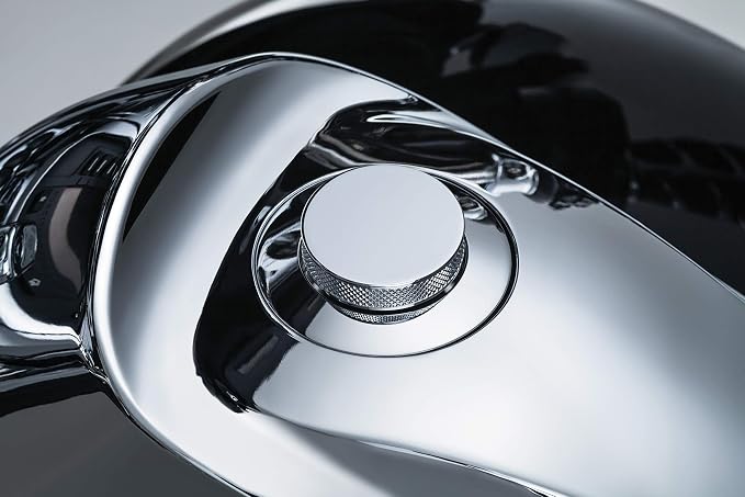 Kuryakyn 7178 Vented Flush Mount Pop-Up Fuel Tank/Gas Cap with Right-Hand Threads for 1996-2019 Harley-Davidson Motorcycles with Screw Tanks, Chrome