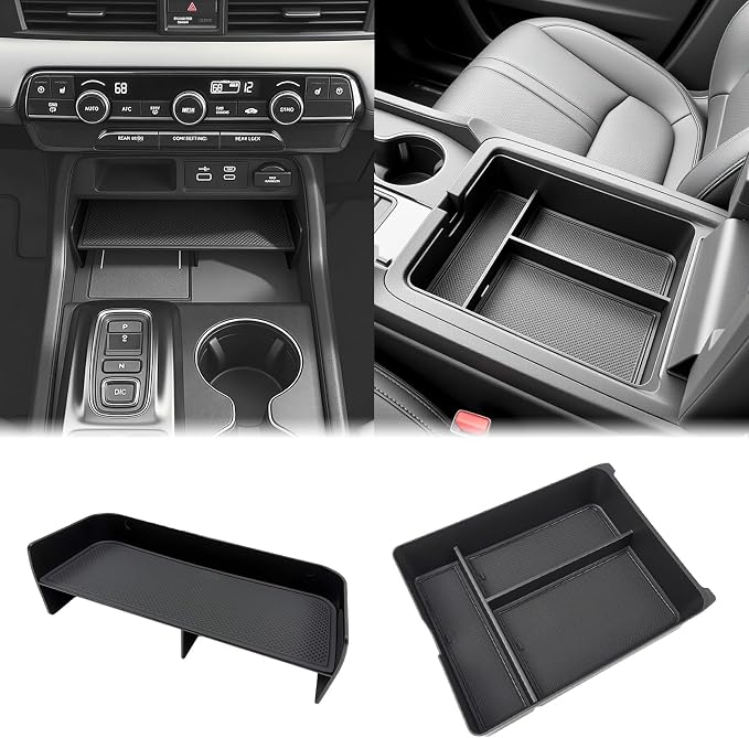 Center Console Organizer Armrest Tray Compatible with 2023-2026 Honda Pilot&2026 Honda Passport Storage Box Insert for Pilot Passport Accessories