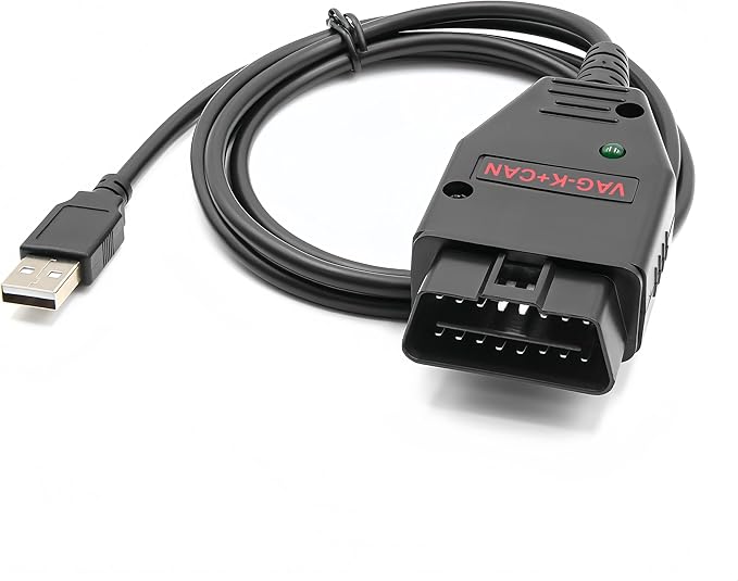 V14 Diagnostic Cable for VW Audi Skoda SEAT and Nissan, K+CAN OBD2 Code Reader Cable Compatible for VAG K+CAN Commander 1.4, Driver/APP Must Be Installed