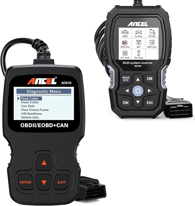 ANCEL AD310 Universal OBD II Scanner with ANCEL BZ700 Scanner for Mercedes Benz Sprinter Smart