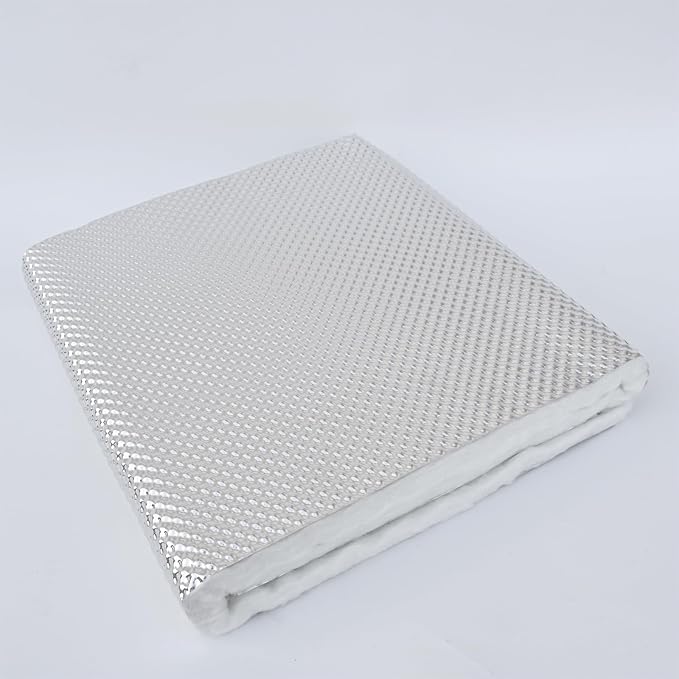 AC PERFORMANCE Reduce Radiant Heatshield Armor 3' Long x 1' Wide x 1/2" Thick Exhaust Pipe Multipurpose Heat Shield, Fiberglass Laminated Aluminum