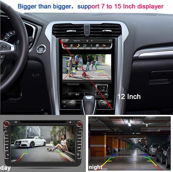 AHD IP68 1280Pixels 170° Rear View Reversing Camera Compatible with BMW E81 E87 F20 F21 /E63 E64/F12 F13/Z4 E85/E86/E89/Alfa Romeo/Fiat Croma/Grande Punto/Linea/Marea/Opel Astra/Corsa/Mini R55 R60 R61
