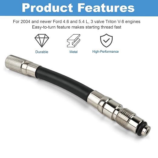 14mm Compression Tester Adapter 5607 | for Ford Triton with 4.6 and 5.4 L, 3 valve Triton V-8 Engines 2004 and Newer