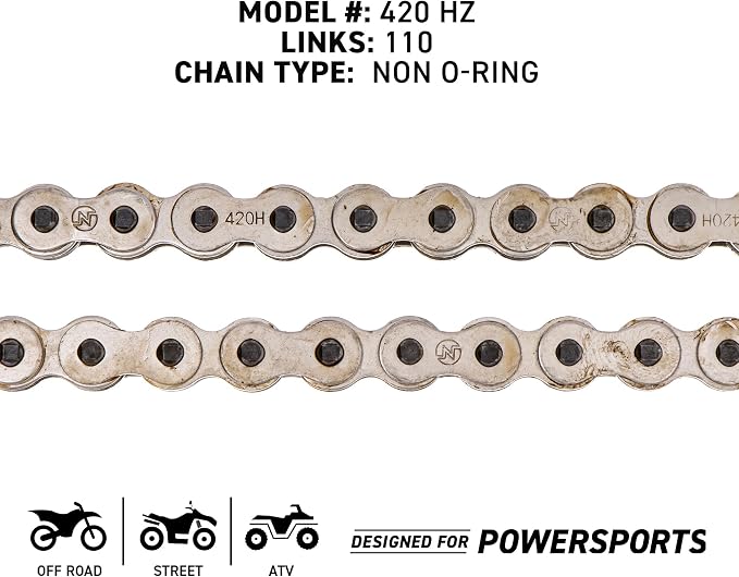 NICHE Drive Sprocket Chain Combo for Honda XR80R CRF80F Front 14 Rear 46 Tooth 420HZ Standard 110 Links