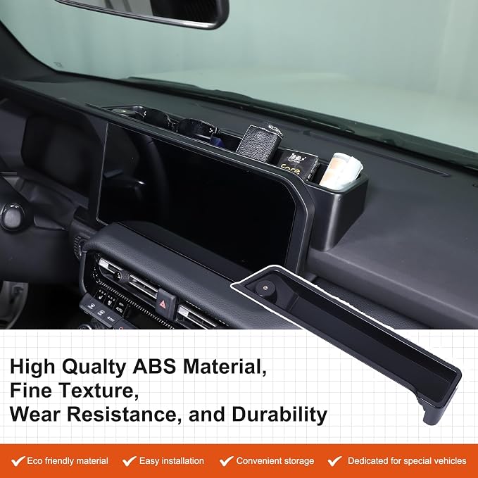Car Center Console Dash Organizer Compatible with Toyota Land Cruiser 250 Prado LC250 J250 2024 2025,ABS Dashboard Tray Storage Box Interior Accessories