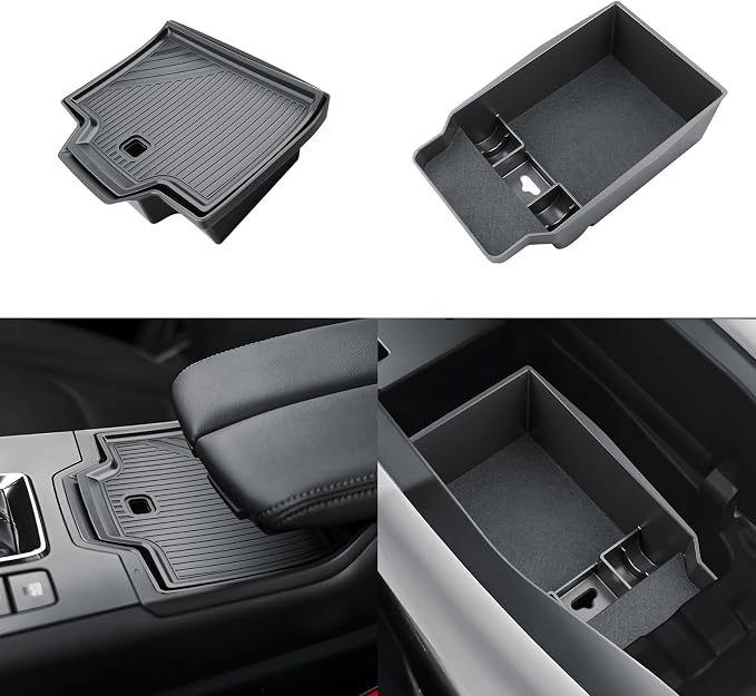 SKTU 2Pack for 2026 Mazda CX-5 Center Console Organizer for 2026+ Mazda CX-5 Center Console Tray & Wireless Charging Hidden Storage Box Mazda CX5 2026 Accessories Hidden Storage Box-Durable