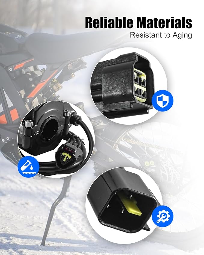 Throttle Control Grip Set Fit for Surron Light Bee X(LBX) S(LBS) Dirt Bike with Digital Speedometer and Brake Safety Switch