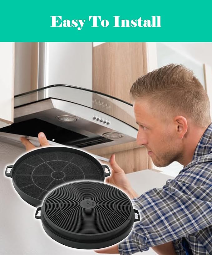 2Pcs CF1 Range Hood Charcoal Filter Compatible With Zline/AKDY/MCBON/SOONYE All Range Hood Models,Replace # CF1 CF01,CF001,CF0003, CF0006,CFK5-JL,IE71 TE77 COS-QB75(Not for 587,597,9597 Series)