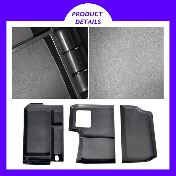 2pcs 2023 2024 2025 2026 Sienna PU Leather Center Console Storage Tray for 2021-2025 2026 Toyot a Sienna Accessories Center Console Tray Sienna 2024 Lower Center Console Organizer(Leather Pad)