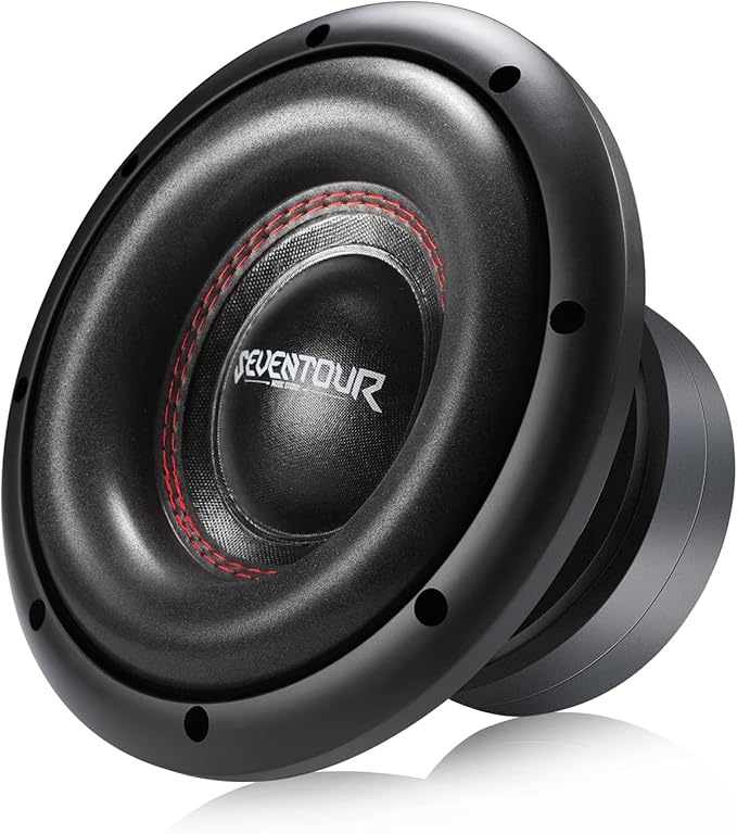 Seventour 8" 700W Max Power Dual 4 Ohm Car Subwoofer,Dual Voice Coil High-Strength Dual Magnets,Foam Surround for Vehicle Stereo Sound System (8" - Dual 4 Ohm)