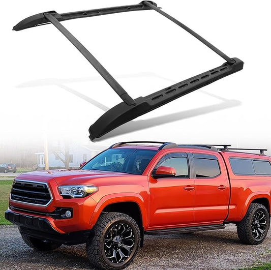 Trumgeta Roof Rack Cross Bars Kit Fit for 2005-2023 Toyota Tacoma Double Cab Only 165lbs Capacity Roof Rails Crossbar for Cargo Bike Kayak Snowboard Rooftop Accessories Cargo Carrier