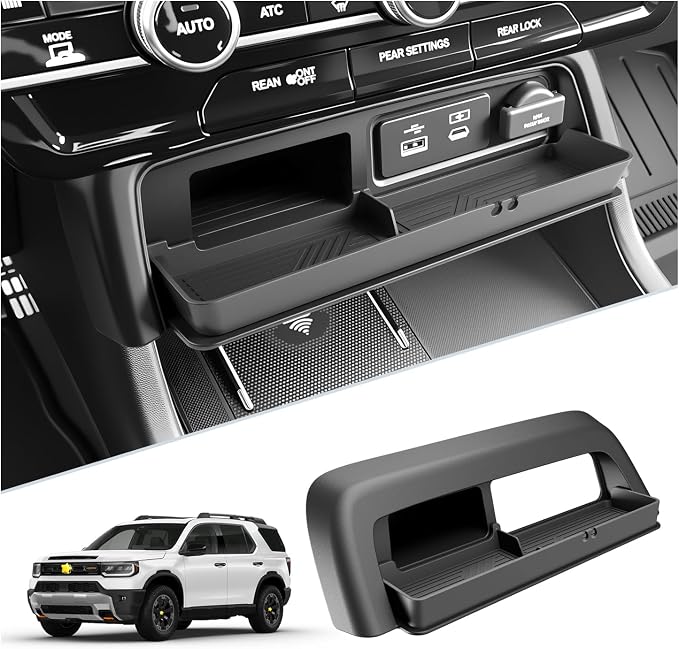 SKTU for 2026 Honda Passport Center Console Organizer 2026+ Passport Expansion Storage Box Honda Passport 2026 Accessories Durable ABS Expansion Console Tray