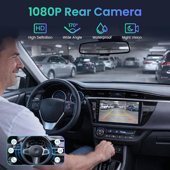 4Core 64G ROM Car Radio Stereo for Toyota Corolla 2014-2016: 5G-WiFi 10.1" 1280 * 800 Touch Screen Head Unit Wireless Carplay Android Auto Bluetooth GPS RDS EQ HiFi FM Mirror Link SWC Backup Camera