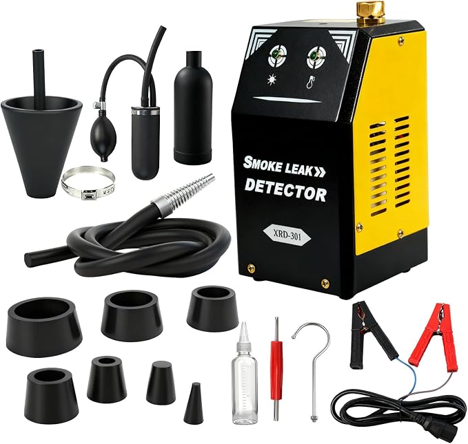 Automotive Smoke Machine with Built-in Air Pump-12V DC Smoke Machine for 12V Cars, Motorcycles, Trucks, Boats & ATVs