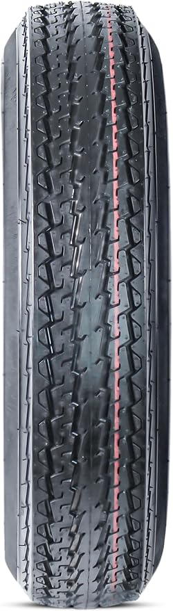 eCustomrim 2-Pack Trailer Tire Rim Assembly 4.80-12 480-12 12 Inch 5 Lug Load Range C Black Wheel - 2 Year Warranty w/Roadside