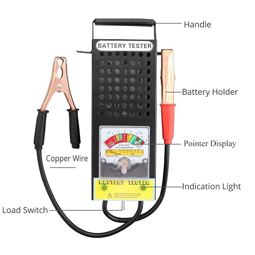 AUTTGINN Battery Load Tester, 6V 8V 12V 16V Motorcycle Car Battery Tester Alternator Load Tester and Voltmeter Tester for Cars,Golf Cart