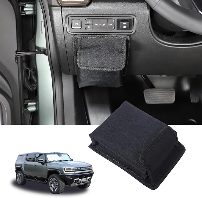 Center Console Lower Storage Main Driving Bag Compatible with Hummer EV SUV Pickup Accessories 2022-2024-2025-2026 Multifunction Organizer Box for Glasses Phone Coin Key Card Expansion Interior