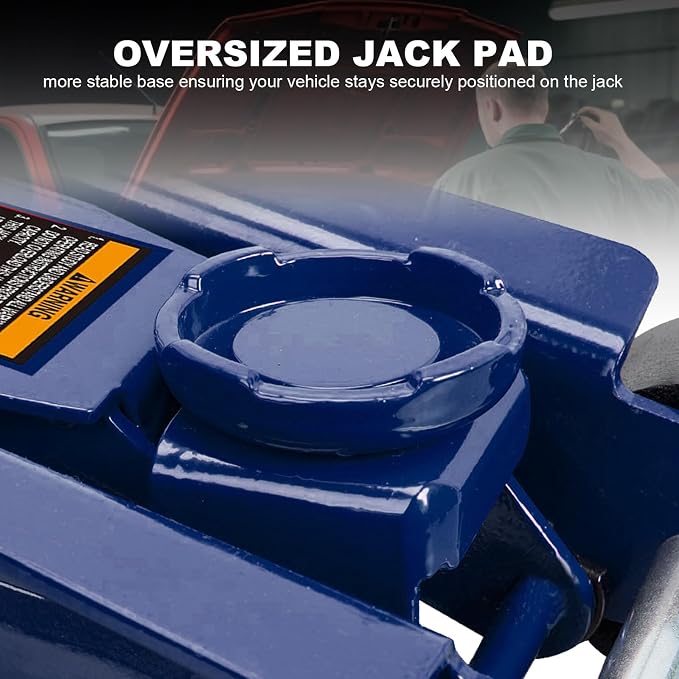 Big RED 2.5 Ton (5,000 lb) Low Profile Hydraulic Trolly Jack, Blue, AT825051UR