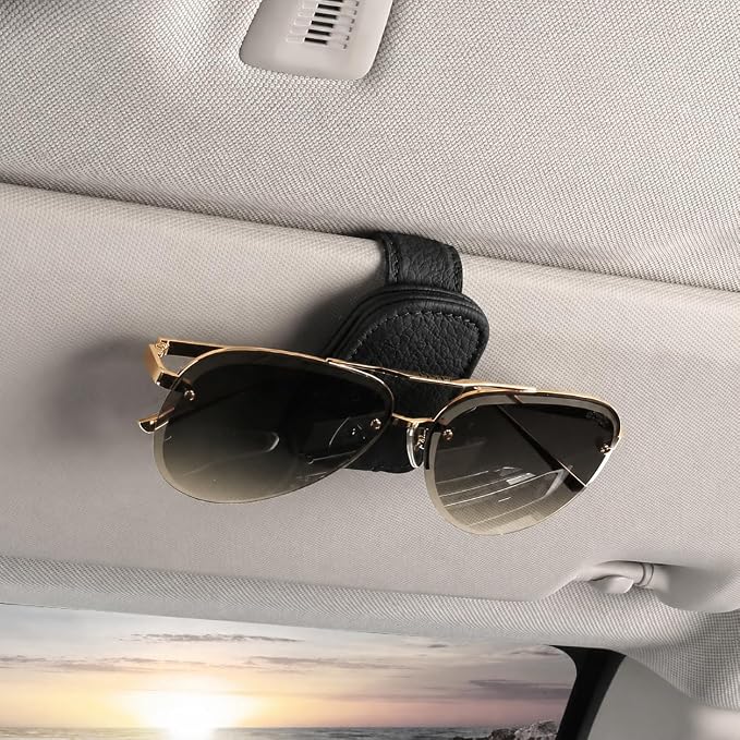Alymarr Leather Car Seat Gap Filler, Center Console Organizer Multifunctional Auto Console Side Storage Box with Cup Holders,Car Accessories,Magnetic Leather Sunglasses Holder,Phone Key Storage