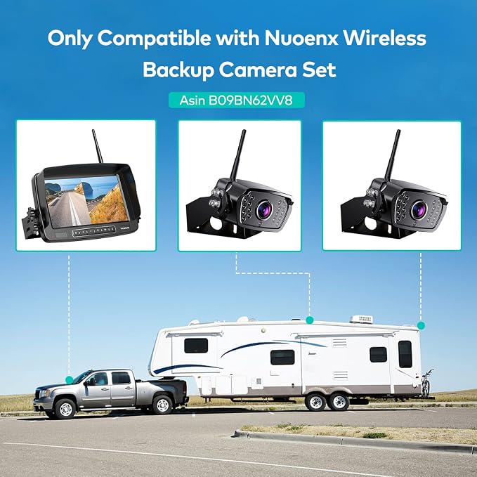 Upgraded Wireless Backup Camera for 7 Inch Monitor