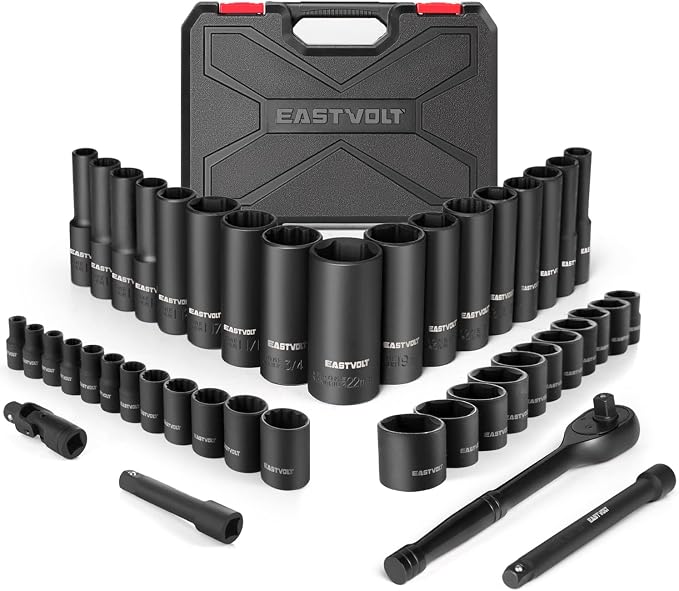 Eastvolt Mechanic Tool Kits (ASK06) and 12-Piece Flex-Head Ratcheting Wrench Set