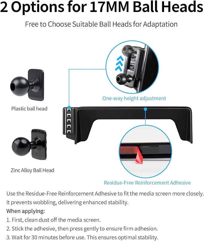 Wireless Charging Car Phone Holder for Honda Civic 2022-2026 / Civic Hybrid 2025-2026, 7/9" Screen Fixed Clip, 360° Rotation Car Phone Mount Compatible with MagSafe