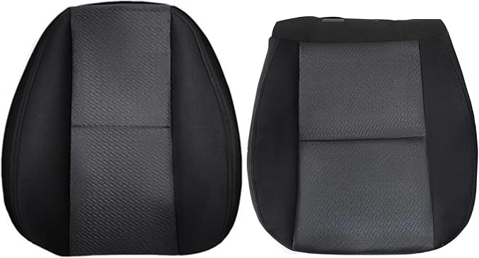 GXARTS Driver Side Bottom & Top Lean Back Replacement Cloth Seat Cover #19C Black Fit for Chevy Silverado Avalanche Suburban Tahoe GMC Sierra Yukon 2007 2008 2009 2010 2011 2012 2013 2014