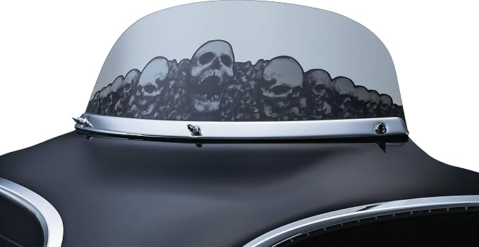 Kuryakyn 1310 Motorcycle Accessory: Smooth Windshield Trim for 1996-2013 Harley-Davidson Motorcycles, Chrome