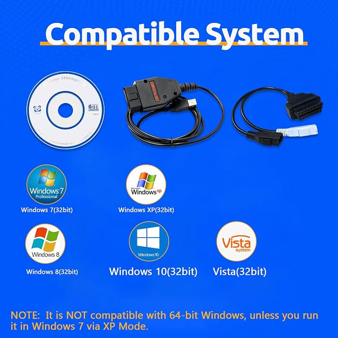 for Galletto 1260 Cable with OBD2 Adapter for Old Audi Vehicles,OBD Diagnostic Tool for Diesel TDi HDI JTD and Petrol Cars,EOBD ECU Flasher Programmer Read&Write Car ECU Fits Vag Series Tuning Tool