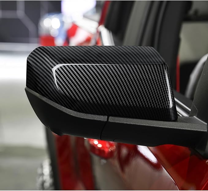 Car ABS Carbon Fiber Exterior Rearview Mirror Cover Interior Trim Side Mirror Decor for Chevy Colorado/GMC Canyon 2023 2024 2025 2026 Accessories