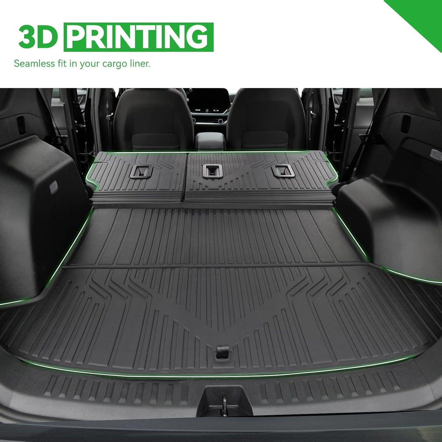 Floor Mats & Cargo Liners & Backrest Mat for 2025 2026 Chevy Equinox (Only Gas) & GMC Terrain 2025 2026, Door Sill Guards, All Weather TPE Car Floor Mats, Trunk Liner for Chevrolet Equinox Accessories