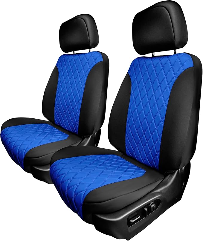 FH Group Custom Fit Car Seat Covers Specifically Made for 2019-2023 GMC Sierra 1500 2500HD 3500HD SLT AT4 Denali - Ultraflex Neoprene Water Resistant Automotive Seat Covers - Front Set Bue
