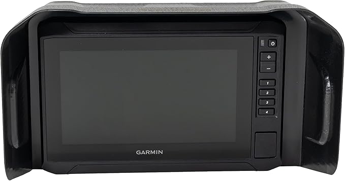 BerleyPro Garmin Fish Finder Visor — Sun Cover & Glare Reduction — Fits Echomap UHD/UHD2/Ultra, GPSMAP, Striker, Echomap Chirp & More — CNC Machined ASA Plastic
