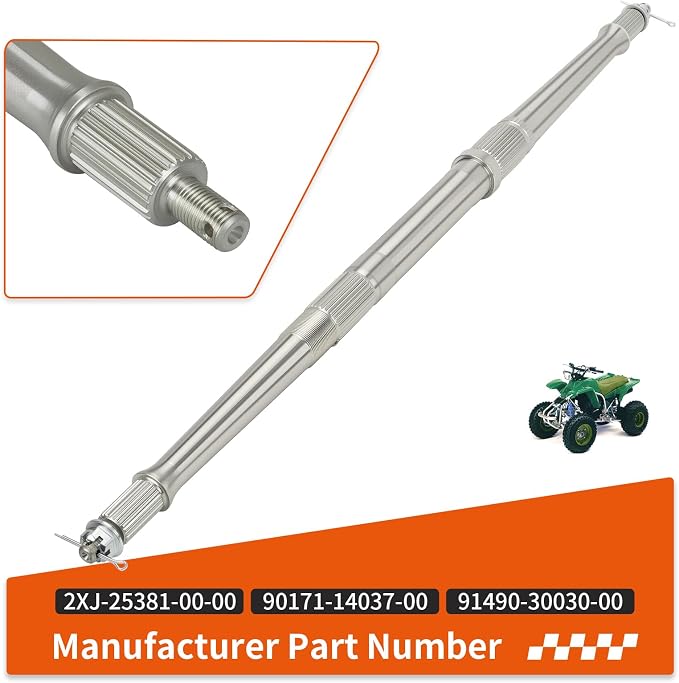 Rear Wheel Axle & Nut For Yamaha Blaster 200 YFS200 1988-2002 2XJ-25381-00-00
