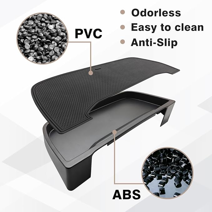 Muslogy Dash Storage Tray (for 9-in Screen Only) Insert Behind Screen Center Console Organizer Interior Accessories Compatible with Honda Pilot 2023-2026 EX-L Touring Elite(Black)