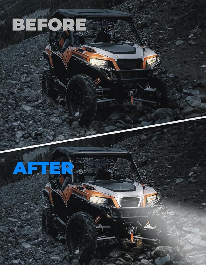 KEMIMOTO LED Turn Signal Fang Lights Compatible with Polaris General 1000/4 1000/ XP/XP 4 1000 2016-2026 Front Grille Fang Accent Light Signature Assembly UTV Accessories(2 pcs)