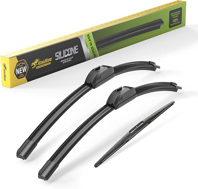 Raidbee® Silicone Windshield Wiper blades 3 pack Replacement for HONDA Pilot 2016 2017 2018 2019 2020 2021 2022 All-Season Silicone Windshield Wipers 26" 24" 14"