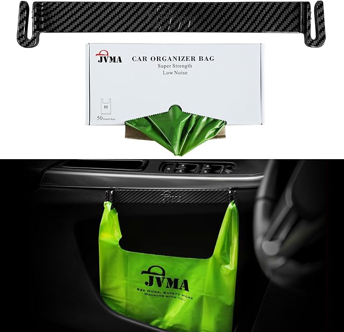 JVMA Center Console Organizer Tray and Car Trash Bag Hook Assembly for Jeep Gladiator JT and Wrangler JL JLU 2026-2018 Accessories