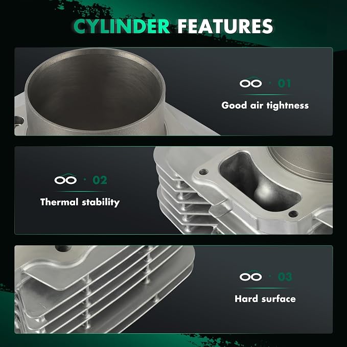 SCITOO Cylinder Piston Gasket Top End Rebuild Kit for Honda foreman 450 TRX450ES 4x4 ES 1998 1999 2000 2001, for Honda foreman 450 TRX450FM 4x4 S for 2002 2003 2004, 12100-HN0-A00