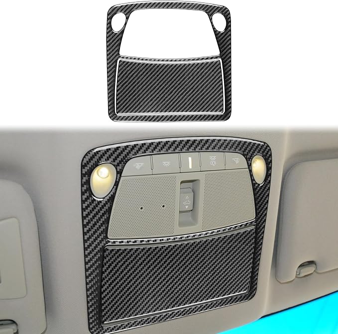 Soft Real Carbon Fiber Kit Compatible with Nissan Altima 2013 2014 2015 2016 2017 2018 Interior Accessories Set Car Reading Light Cover Trim Roof Reading Lamp Sticker