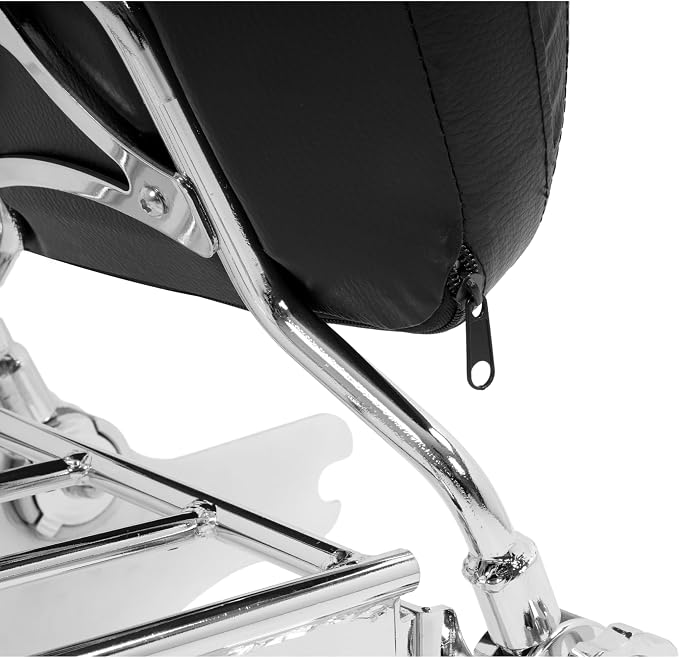ALMULOO Detachable Backrest Sissy Bar Compatible with 1997-2008 Harley Road King Street Glide Electra Glide Upright Passenger Backrest w/Quick Release Detach Chrome