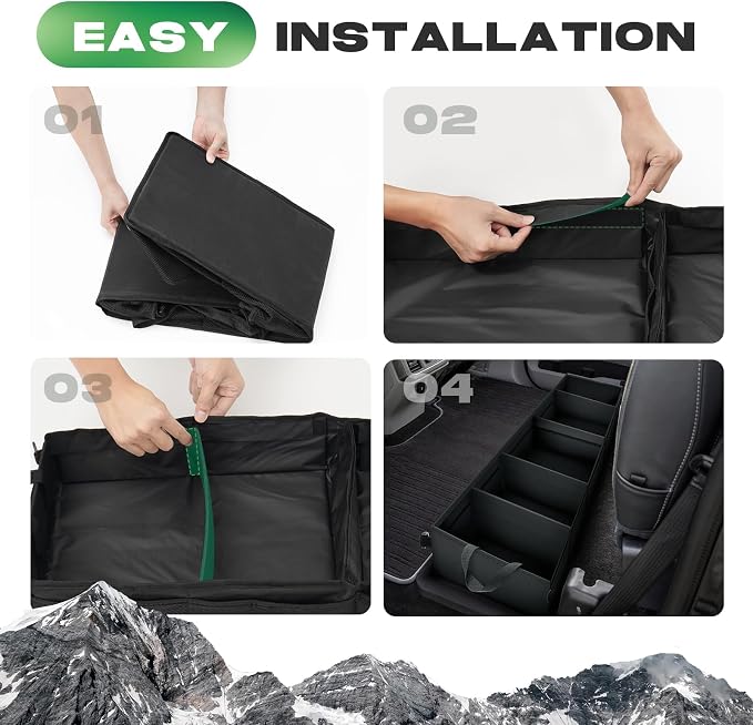 Autorder Under Seat Storage Box Organizer with 3 Detachable Dividers, Compatible with 2015-2026 Ford F150 SuperCrew Cab & Crew Cab, Fits 2017-2024 F250 F350 F450 F550 Super Duty Underseat Storage
