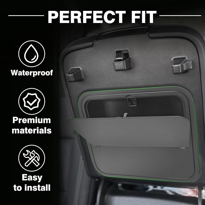 Muslogy Center Console Hidden Organizer Compatible with 2024-2026 GMC Acadia & Chevy Traverse & 2025-2026 Buick Enclave Accessories One-Touch Armrest Hidden Storage Box Secret Compartment Insert Tray
