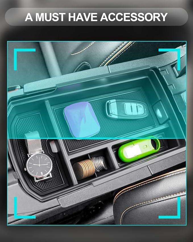 CDEFG for 2018-2024 GMC Terrain Center Console Organizer for 2018-2024 GMC Terrain Accessories Middle Console Organizer 2024 GMC Terrain Armrest Storage Box