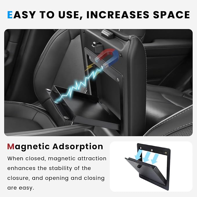 5PCS Center Console Organizer Compatible with 2023-2026 Honda Pilot/2026 Honda Passport Drawer Storage Tray Armrest Divider Tray &Insert Hidden Storage Box Interior Accessories