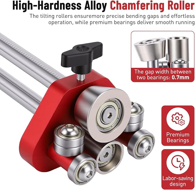 Sheet Metal Roller 1 Station Bender Fabrication Roofing Tools 0-100 Degree Bending Range Lightweight Portable, Quick Setup 5in